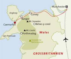 Map of wales (wales in the roman era) : Abenteuerreise Erlebnisreise Wales Abenteuerurlaub Wales Die Hohepunkte Erwandern