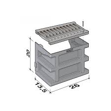 Courette Anglaise Avec Receptacle Gris Cour7g