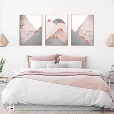 Are you thinking of transforming your bedroom. Downloadable Blush Pink Grey And Copper Scandinavian Mountains Etsy Pink And Grey Room Wall Art Decor Bedroom Blush Pink And Grey Bedroom