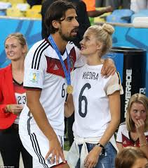 He plays for juventus and germany national team.khedira moved from vfb stuttgart to real madrid in 2010. Germany S Wags Invade Pitch After World Cup Win And Carry On Partying All Night Daily Mail Online
