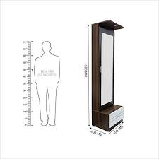 Hekami Particle Wood Interiors Dressing Unit Two Tone Standard Size Hekami002 Walnut Wh Makeup Storage Mirror Dressing Table Design Indian Bedroom Decor