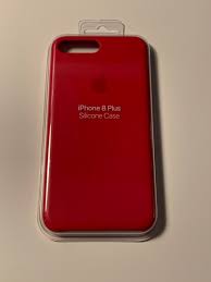 Apple Iphone 8 Plus Silicone Case Red Mqh12zm A Used Condition Used Iphone Leather Case Silicone Iphone Cases Unicorn Iphone Case