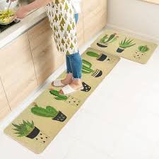 Beautyovo puzzle exercise mat with 12/24 tiles interlocking foam gym mats, 24'' x 24'' eva foam floor tiles, protective flooring mats interlocking for gym equipment 4.5 out of 5 stars 6,373 $56.98 $ 56. Anti Fatigue Foam Rubber Non Slip Waterproof And Oil Proof Kitchen Rug And Carpet Cactus Flowers Design Rug Runner Carpet Aliexpress