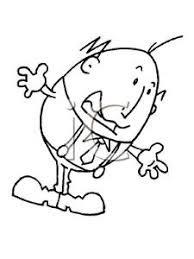 Pursued by intergalactic warlord krulos and his rulons, human valorians fly through a wormhole and end up on the prehistoric earth. A Black And White Cartoon Of A Egg Shaped Man Tipping Over Royalty Free Clipart Picture