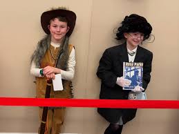 Our 4th graders had their “Wax Museum” yesterday! They got to dress up as a  historical figure and present