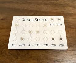 Dnd Spell Slot Tracker Small And Dice Tin Sized Magnetic Etsy Bard Dnd Spelling
