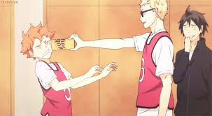 Hinata's dream is to become strong enough to spike past tall blockers just like the small giant once did. 10 Gifs Ideas Haikyuu Haikyuu Gif Karasuno