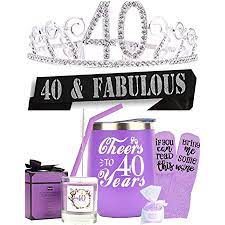 Even if all your girlfriend wants is some quality time with you, she would probably appreciate a little something extra. Amazon Com 40th Birthday Gift For Woman 40th Birthday I M 40 Best Turning 40 Year Old Birthday Gift Ideas For Wife Mom Her 40 And Fabulous For Wife Her Mother Happy 40th Birthday Party Supplies Health
