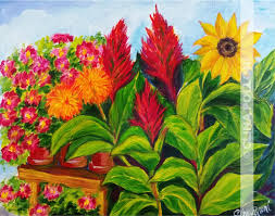 Learn the techniques for layering paint, building structure. Flowers Painting Classes Clina Polloni Art