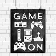 Video Game Printable Art Typography Game Controllers Black White Vintage Art Print Wall Art Home Decor 8 X 10 I Video Game Bedroom Video Game Rooms Gamer Room
