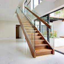 Stair Stringer Design Glass Railing Stairs Wood Staircase Railing Design