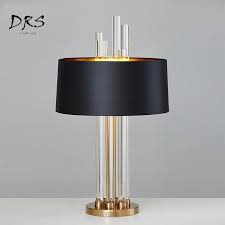 6 styles de lampes de chevet. Lampe De Chevet Doree En Verre Et Abat Jour Noir Designer Lumeers