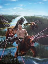 Russian documentary reveals rare footage of president putin on vacations to siberia and kamchatka, where he indulges in river fishing and even comes across wild bears. Vladimir Putin On Flying Bears With Lasers And Sh Seems Legit Bear Rare Pictures Laser