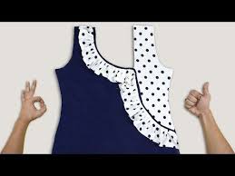 Latest Neck Design With Frill Work Youtube Girls Dress Sewing Patterns Dress Neck Designs Kids Dress Patterns