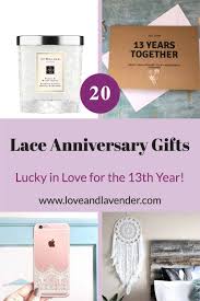 Broad bay personalized 13 year anniversary sign gift thirteenth wedding anniversary 13th for couple him or her days minutes years. 20 Lace Anniversary Gifts Lucky In Love For The 13th Year Love Lavender