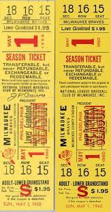 Tickets Eephus League Baseball Ticket Vintage Lettering Braves Game