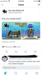 When do the sharks vs. San Jose Sharks Twitter Fellowkids