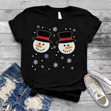 Funny Snowman Women Boobs Christmas Merry Xmas Costume T Shirt