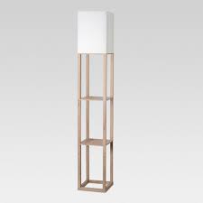 We found this one on etsy. Shelf Floor Lamp Light Wood Includes Led Light Bulb Threshold Target