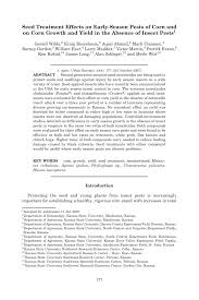They offer rodent control, animal removal, and bug spraying as well as other services. Pdf Seed Treatment Effects On Early Season Pests Of Corn And On Corn Growth And Yield In The Absence Of Insect Pests