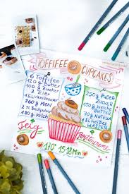 Rezept Toffifee Cupcakes Watercolor Recipe Aquarell Rezept Aquarell Watercolor Handlettering Rezeptillustra Cupcakes Nutella Produkte Kochbuch Design