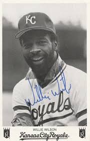 WILLIE WILSON KANSAS CITY ROYALS 3x5 POSTCARD