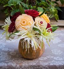 Maybe you would like to learn more about one of these? Carved Vegetable Flowers Simon Muscat S Edible Displays