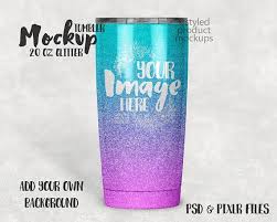 20 Oz Glitter Coated Tumbler Mockup Add Your Own Image And Etsy Mockup Tumbler Tumbler Designs
