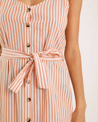Le mode en ligne aux meilleurs prix : Robe Rayee Boutonnee Peche 781403d14c29 Pimkie