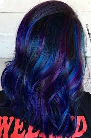 60 Beautiful Blue And Purple Hair Color Ideas Hairstylecamp Dark Purple Hair Dark Purple Hair Color Hair Color Pictures