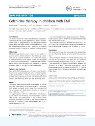 Gi adverse effects occur in up to 20% of patients given therapeutic doses; Pdf Colchicine Therapy In Children With Fmf
