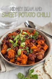 Kidney Bean And Sweet Potato Chilli Easy Cheesy Vegetarian Sweet Potato Chilli Recipes With Kidney Beans Bean Recipes