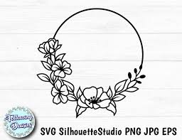 Download Floral Border Svg Flower Wreath Svg Daisy Monogram Svg Hand Drawn Flower Monogram Cut File Paper Party Kids Scrapbooking Vadel Com