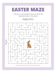 Print adorable (and free) easter greeting cards to give to your children, friends and family. Free Printable Easter Maze Easter Games And Activities Pjs And Paint