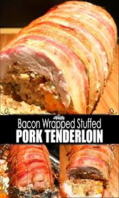 Bacon Wrapped Stuffed Pork Tenderloin Easy Recipe Amiable Foods Recipe Stuffed Pork Tenderloin Bacon Wrapped Pork Tenderloin Recipes Bacon Wrapped Pork Tenderloin