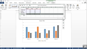 Microsoft Word 2013 Tutorial Inserting A Chart