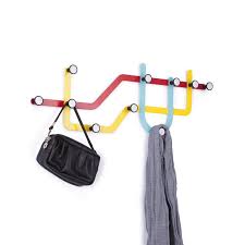 Next Stop Form And Function With The Subway Wall Hook By Umbra Inspired By Public Transit Maps These Powder Coat Wall Mounted Coat Rack Coat Hooks Wall Hooks