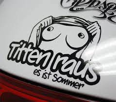 TITTEN RAUS Sommer Sticker Auto Porno FKK nackt JDM Busen Aufkleber DUB |  eBay