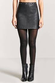 Studded Faux Leather Skirt Shopperboard