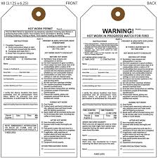 You need to apply for a permit to enter victoria from anywhere in australia or new zealand. Custom Hot Work Permit Tags St Louis Tag