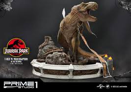 Rex put that impressive array of dental cutlery to work on the hapless lawyer donald gennaro and a fleeing gallimimus, as well as a pair of raptors at the jurassic park imagined how t. Nerdchandise Jurassic Park Diorama T Rex Vs Velociraptors In The Rotunda