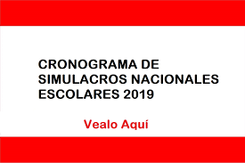 El primer simulacro nacional 2021 se llevará a cabo el próximo 19 de mayo a las 11:30 hrs. Cronograma De Simulacros Nacionales Escolares 2019