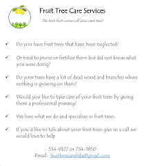 Planting, care, pruning and harvesting instructions. Fruit Tree Care Services Photos Facebook