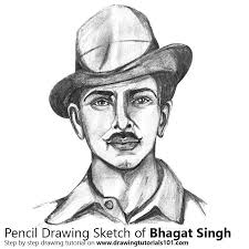 Artwork Sketch Black And White Bhagat Singh Learn How To Draw Bhagat Singh Famous People Step By Step Drawing Tutorials Easy Drawings Drawing Tutorial Easy Drawing Tutorial