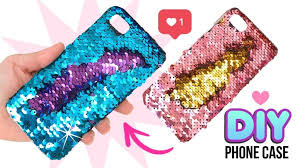 Download our phone case template here and print it on watercolor paper. 12 Sparkly And Colorful Crafts For Real Life Mermaids Diy Phone Case Crafts To Do When Your Bored Mermaid Diy