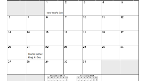 Pin On January 2019 Calendar With Holidays