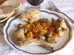 Greek style chicken souvlaki with lemon & garlic olive oil potatoes. Coniglio Con Peperoni E Olive Unadonna