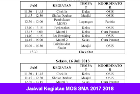Check spelling or type a new query. Jadwal Kegiatan Mos Sma 2017 2018 Mos Masa Orientasi Siswa