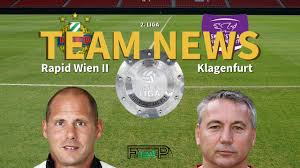 Trainer peter pacult nahm ebenfalls nur eine umstellung vor: 2 Liga News Rapid Vienna Ii Vs Austria Klagenfurt Confirmed Line Ups