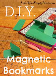 Regular, rectangular bookmarks are great, but sometimes they fall out, or it's difficult to find them in. Magnetic Bookmarks Diy Life After Empty Nest
